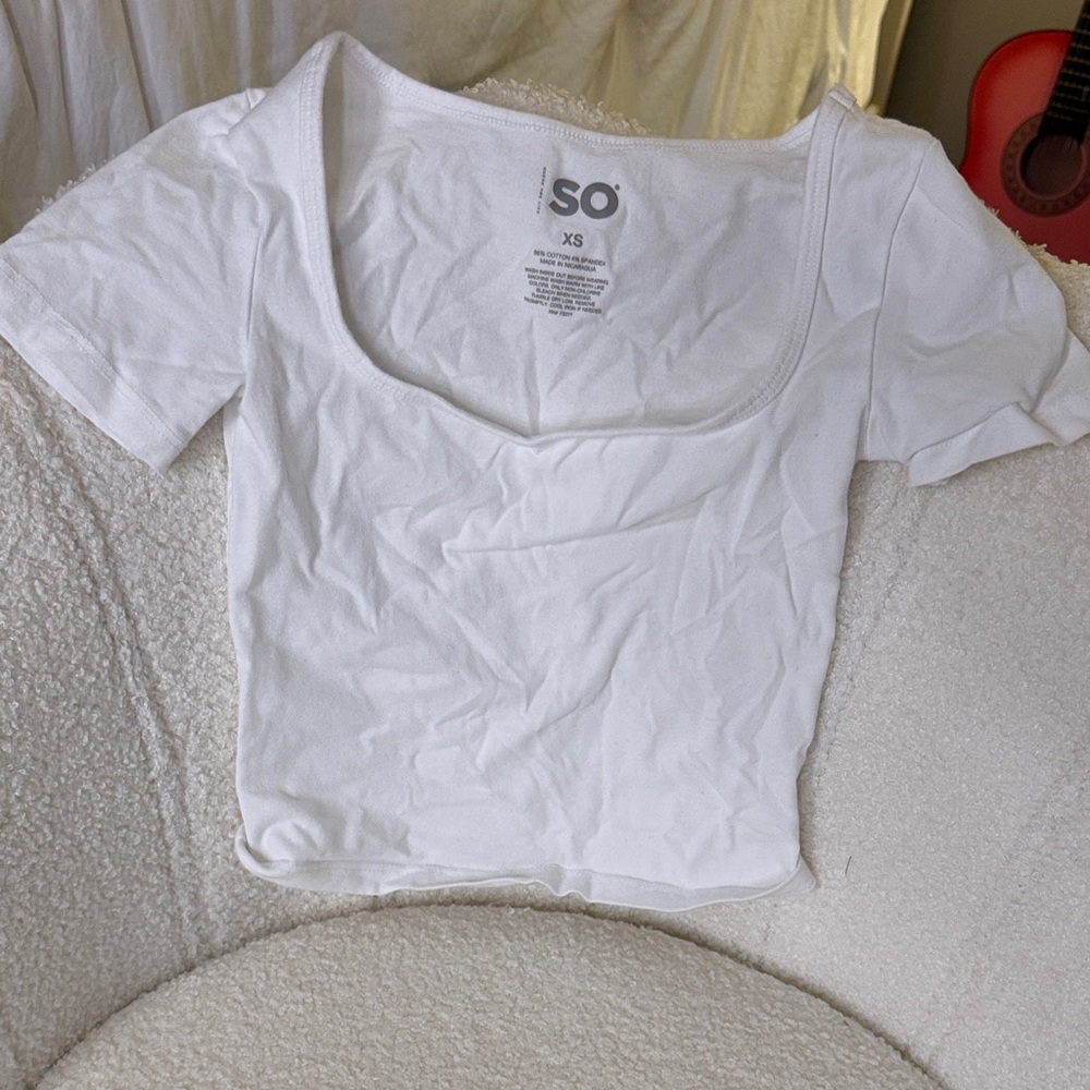 SO Women's Classic White Short Sleeve Tee